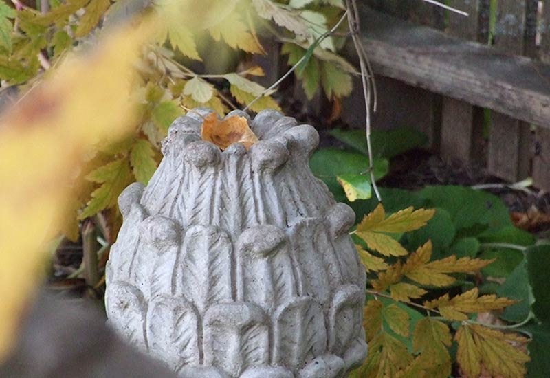 Fall acorn scultpture