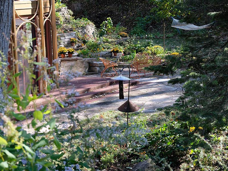 Quarry project backyard birdfeeder landscape